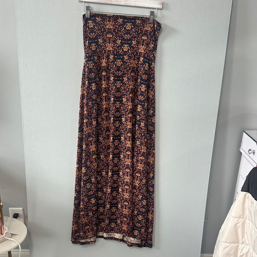 LuLaRoe Strapless Boho Print Maxi Dress - Picture 2 of 4